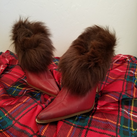 CUSTOM ORDER Fur Ankle Booties - Picture 2 of 7
